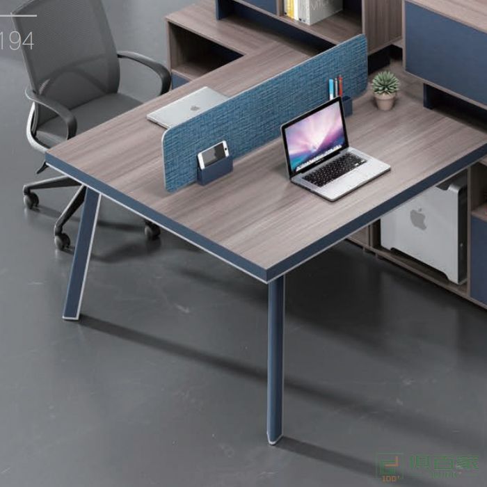 迪欧博尚家具LINE系列职员桌对坐四人位不含桌屏