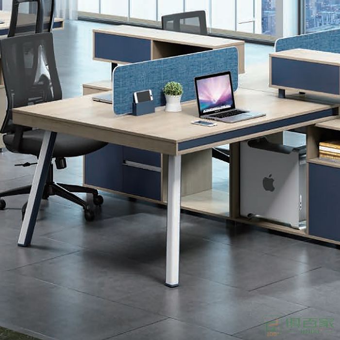 迪欧博尚家具无限系列职员桌对坐四人位不含桌屏