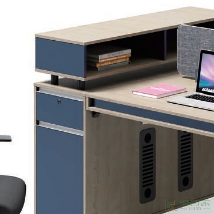 迪欧博尚家具无限系列职员桌对坐两人位不含桌屏