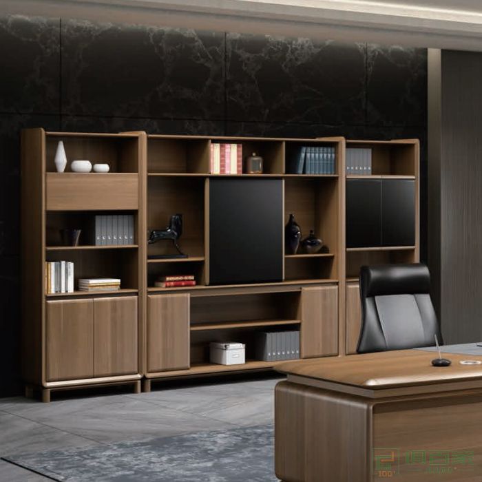 迪欧博尚家具里尼系列办公家具文件柜 木质高柜老板办公室书柜