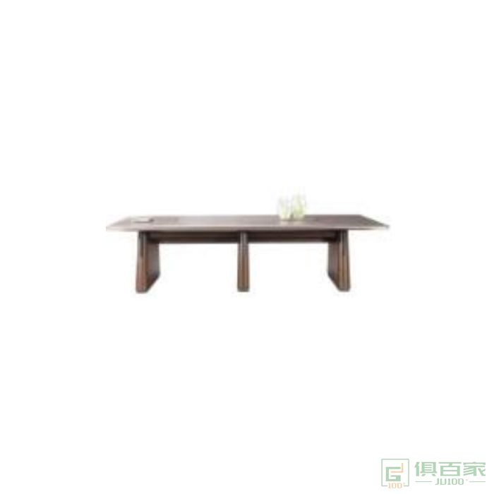  迪欧博尚家具越尚系列实木会议桌简约现代长桌办公桌