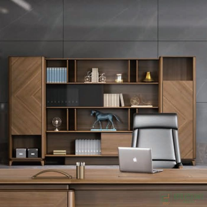 迪欧博尚家具北欧系列木质高柜老板办公室书柜 