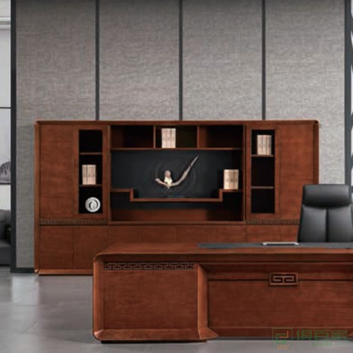 迪欧博尚家具腾爵系列文件柜高柜木质老板办公室背景柜
