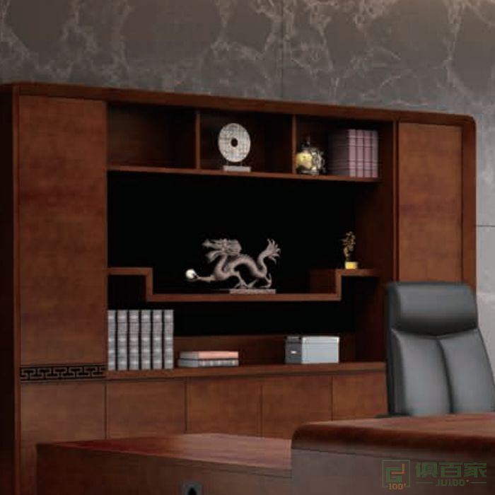 迪欧博尚家具腾爵系列文件柜高柜木质老板办公室背景柜