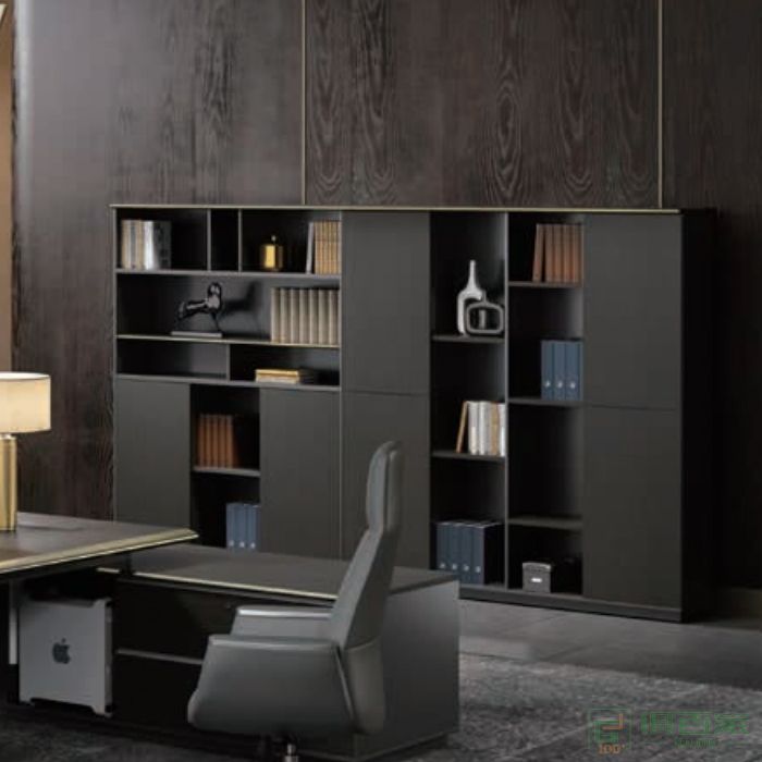  迪欧博尚家具新艺系列木质高柜老板办公室书柜