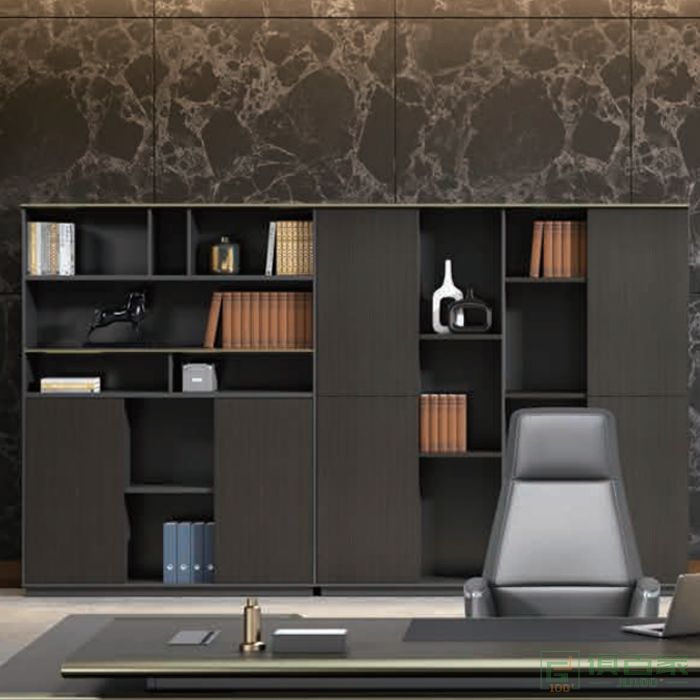  迪欧博尚家具新艺系列木质高柜老板办公室书柜