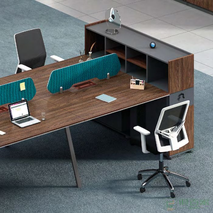 思进家具思喆系列四人位办公桌简约现代职员桌上班电脑桌