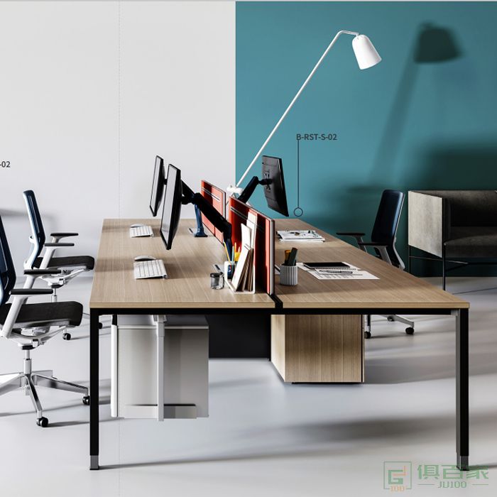 亿尚家具瑞尚系列创意简约职员桌屏风办公室桌子