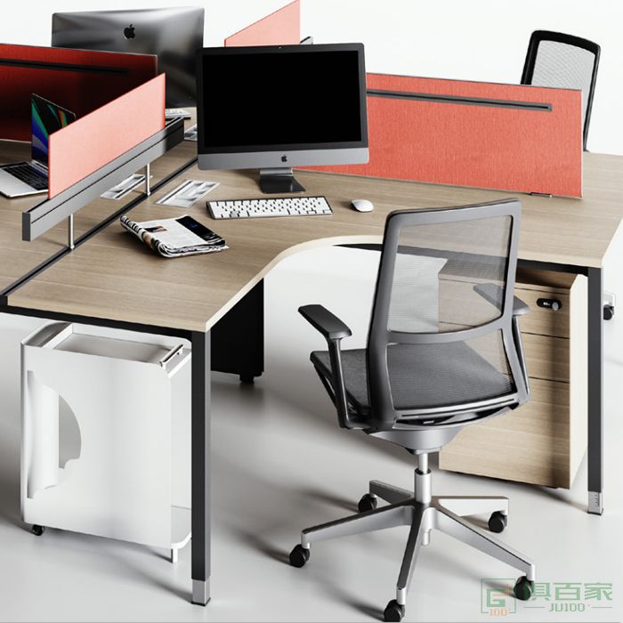 亿尚家具瑞尚系列电脑办公桌椅组合4职员桌