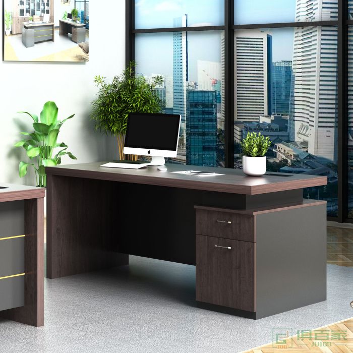 艾立森家具森度系列电脑桌单人位职员桌办公桌简约现代