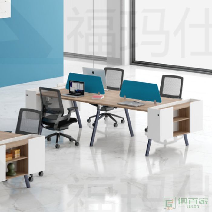 福玛仕家具维德系列简约现代4人位办公室员工工位卡位办公桌
