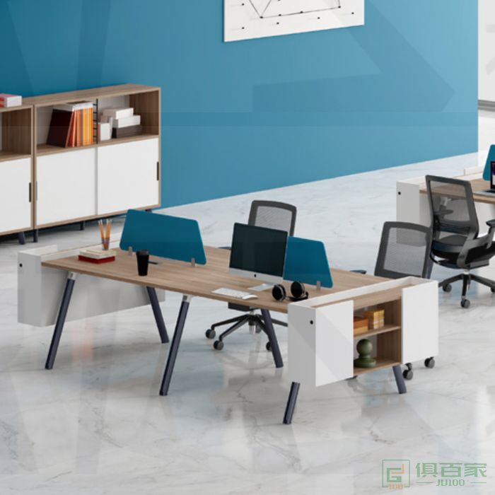 福玛仕家具维德系列简约现代4人位办公室员工工位卡位职员桌办公桌