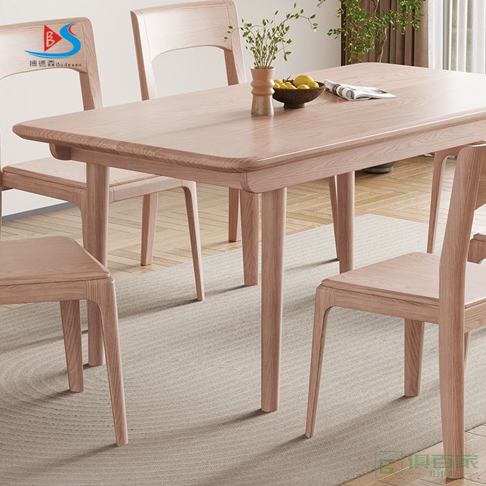 华冠家具客厅餐桌系列实木类北欧实木西餐桌椅餐厅