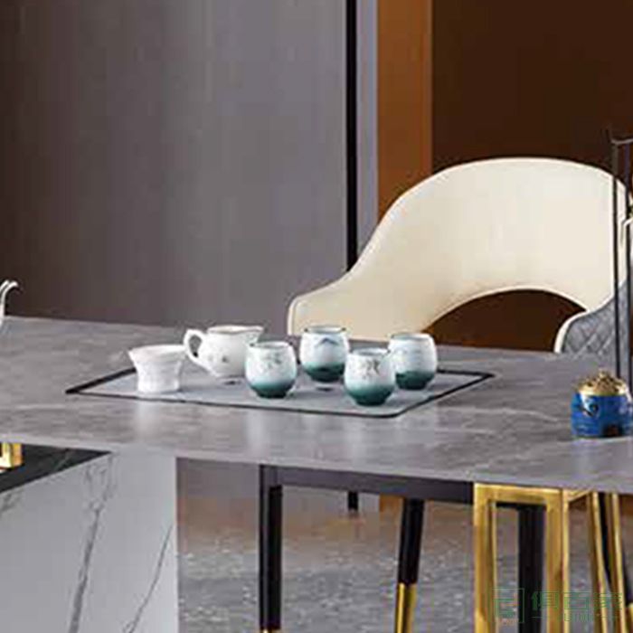 旭峰家具功夫茶台茶桌茶椅组合岩板大板桌简约现代茶几桌功夫泡茶桌
