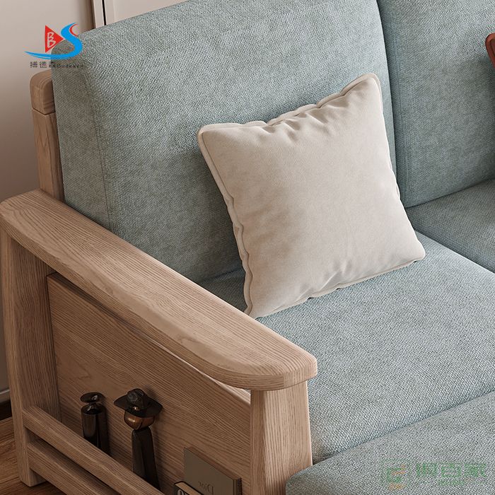 华冠家具民用沙发客厅系列实木类北欧实木民用沙发
