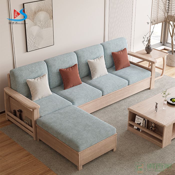 华冠家具民用沙发客厅系列实木类北欧实木民用沙发