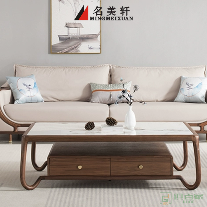 名美轩家具民用沙发客厅住宅沙发系列北美风简约法式奶油风科技布艺沙发
