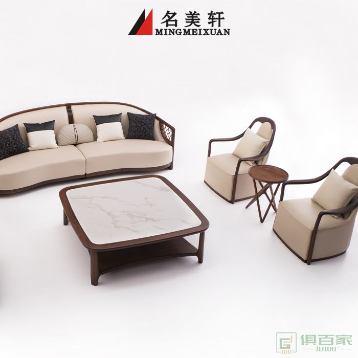 名美轩家具民用沙发系列新中式实木沙发