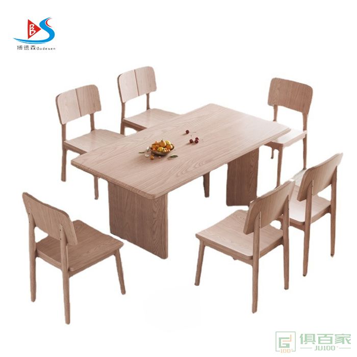 华冠家具客厅餐桌系列实木类北欧实木西餐桌椅餐厅餐桌