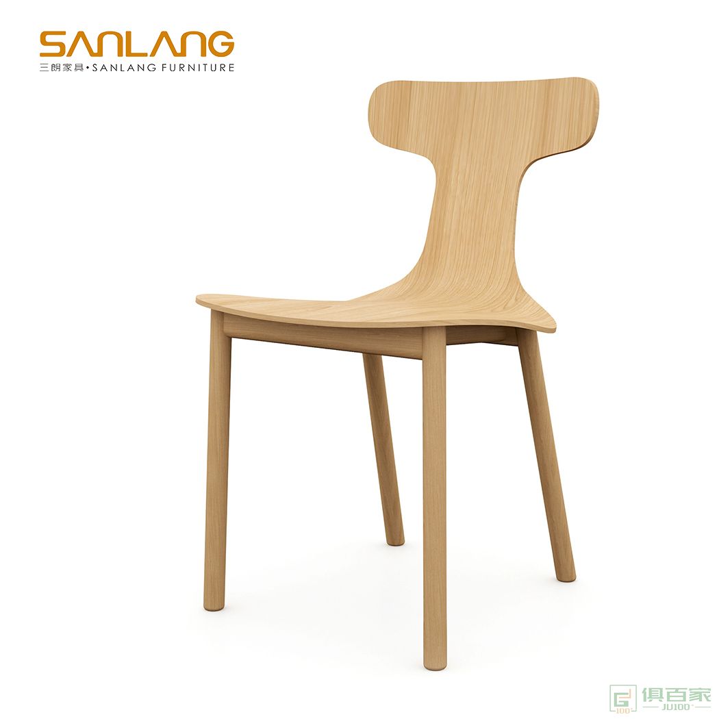 三朗家具餐椅休闲椅系列白蜡木实木餐椅摩卡椅