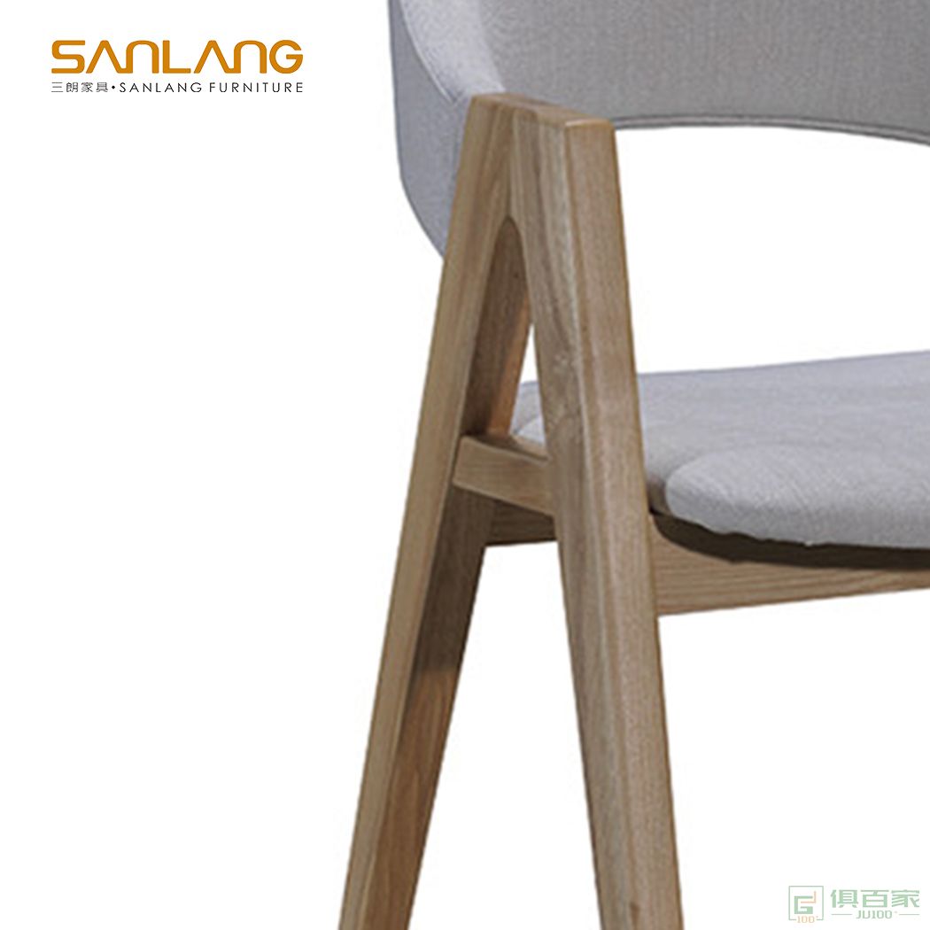 三朗家具餐椅休闲椅系列白蜡木实木椅子A字椅