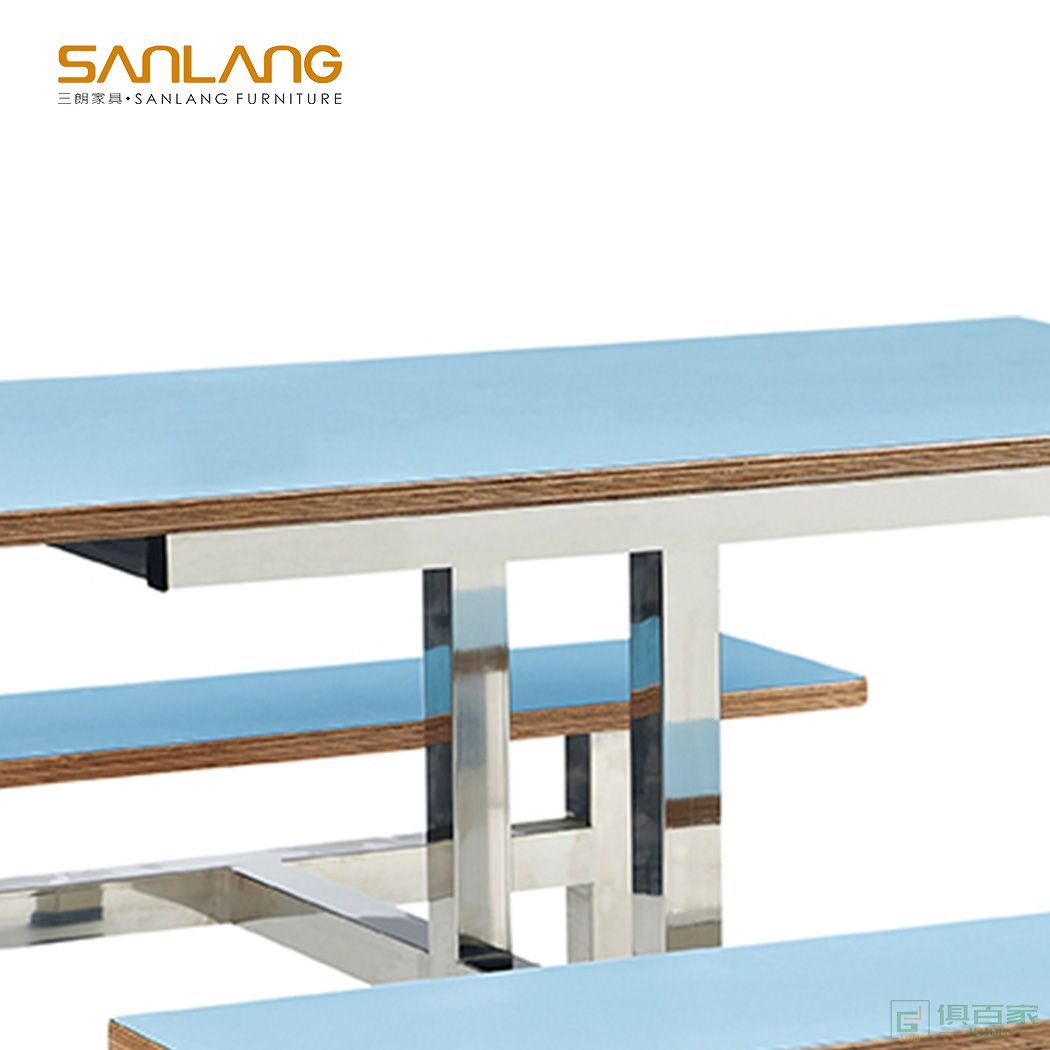 三朗家具连体餐桌系列简约餐桌椅组合