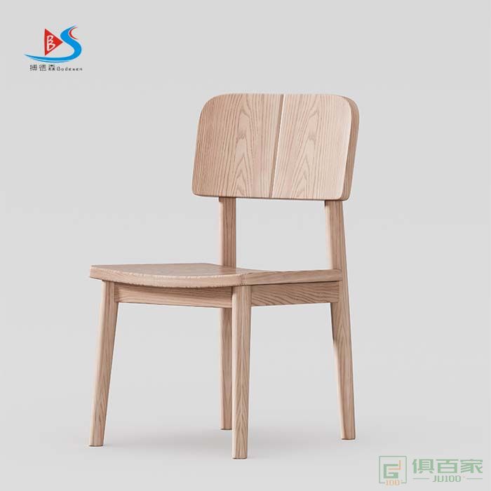 华冠家具餐椅休闲椅系列实木类奶油风实木餐椅