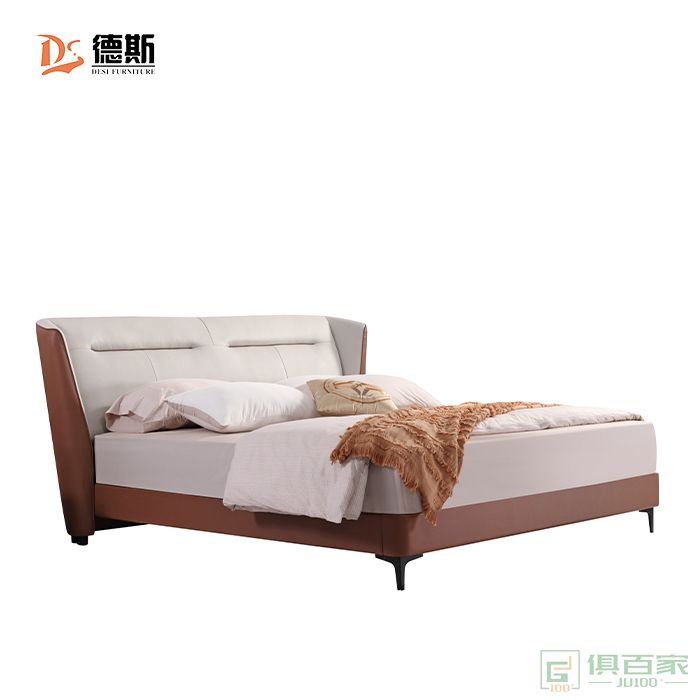 德斯家具双人床系列意式现代简约小户型双人床大床