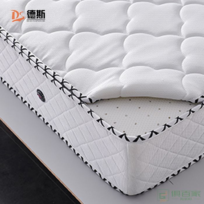 德斯家具公寓床垫卧室系列高档针织面料天然乳胶公寓床垫