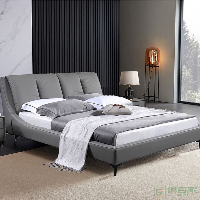 德斯家具双人床意式极简现代简约小户型双人床大床