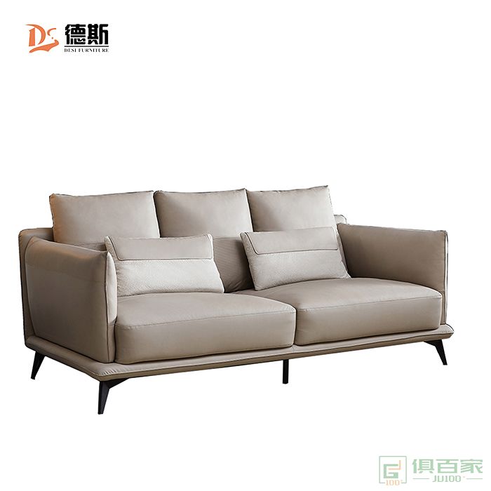 德斯家具住宅沙发系列意式极简设计仿真皮单人沙发/两人位沙发/三人位沙发组合