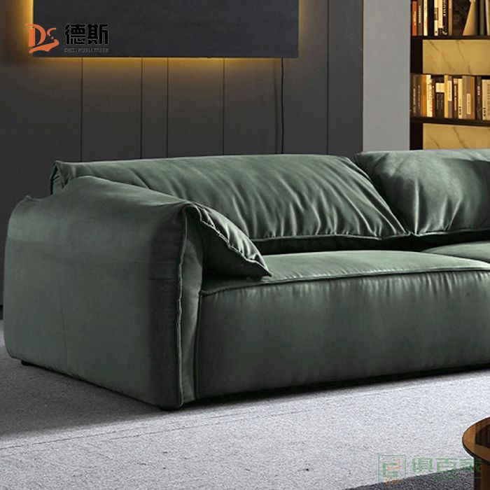德斯家具住宅沙发系列意式极简设计防水科技布四人位沙发
