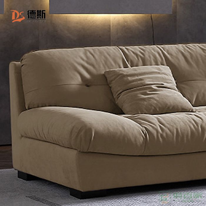 德斯家具住宅沙发系列意式极简设计仿真布单位沙发四人位沙发