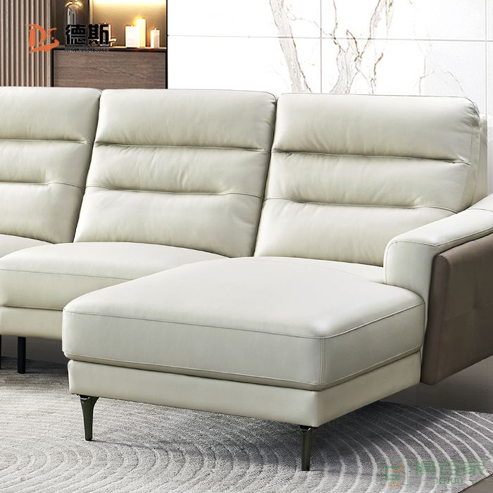德斯家具住宅沙发系列意式极简设计仿真皮电动功能转角沙发