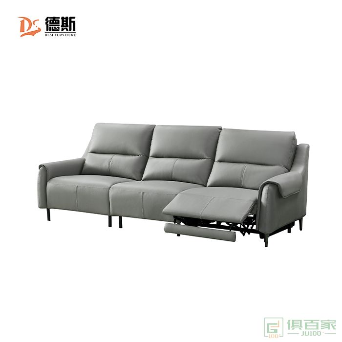 德斯家具住宅沙发系列意式极简设计仿真皮电动功能沙发