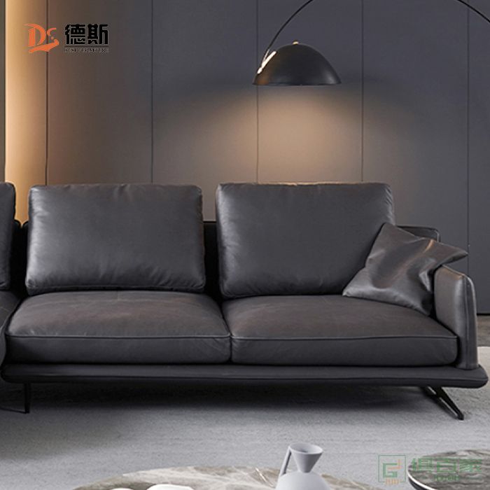 德斯家具住宅沙发系列意式极简设计科技布转角沙发
