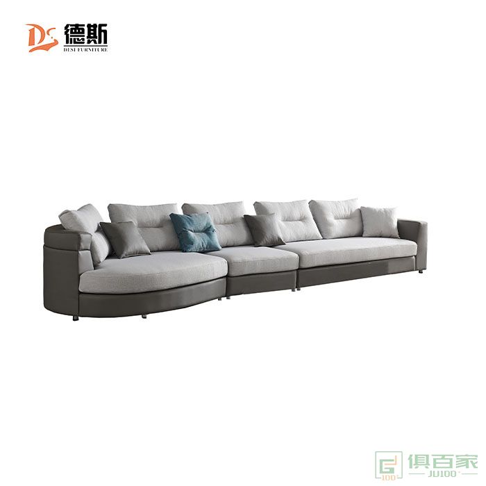 德斯家具民用沙发系列意式极简设计棉麻布艺沙发