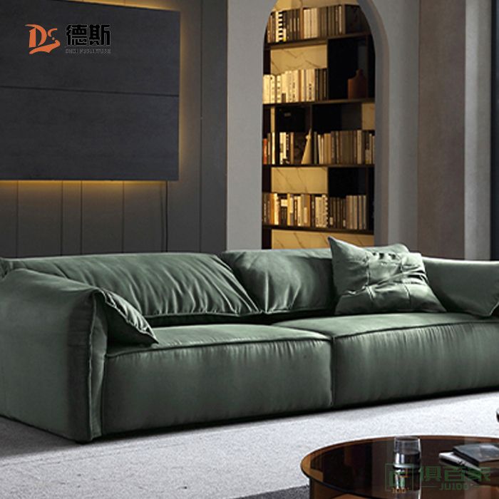 德斯家具住宅沙发系列意式极简设计防水科技布四人位沙发