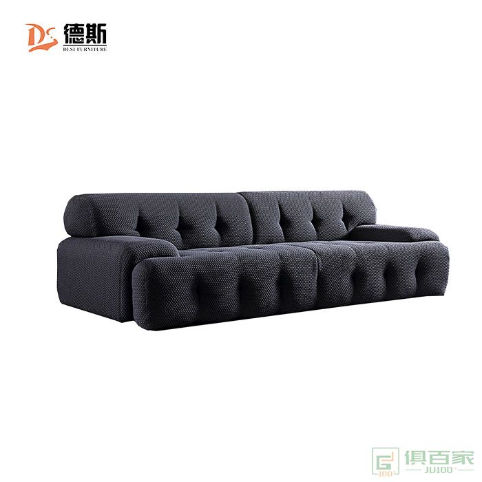  德斯家具民用沙发系列意式极简设计间棉布三人位沙发