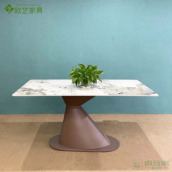 欧艺家具餐桌系列岩板餐桌现代简约轻奢餐桌