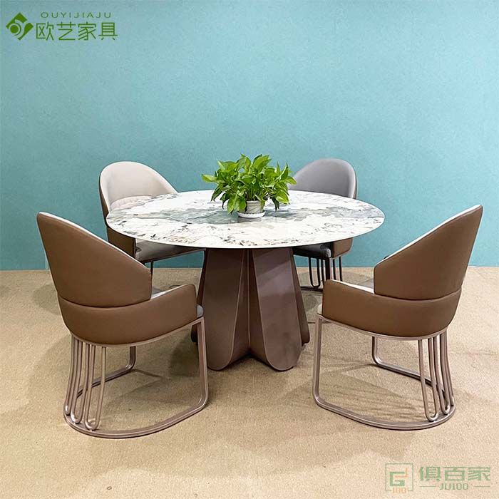 欧艺家具餐桌系列岩板餐桌现代简约轻奢餐桌