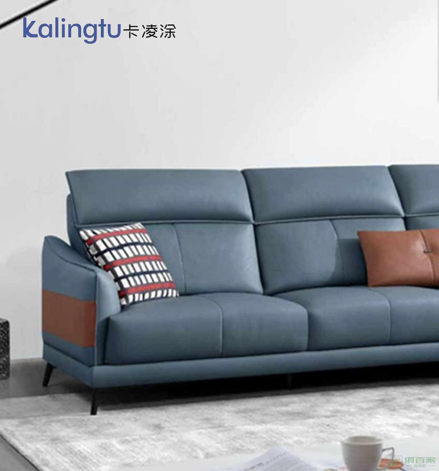 卡凌涂家具民用沙发系列意式极简轻奢科技布贵妃转角沙发