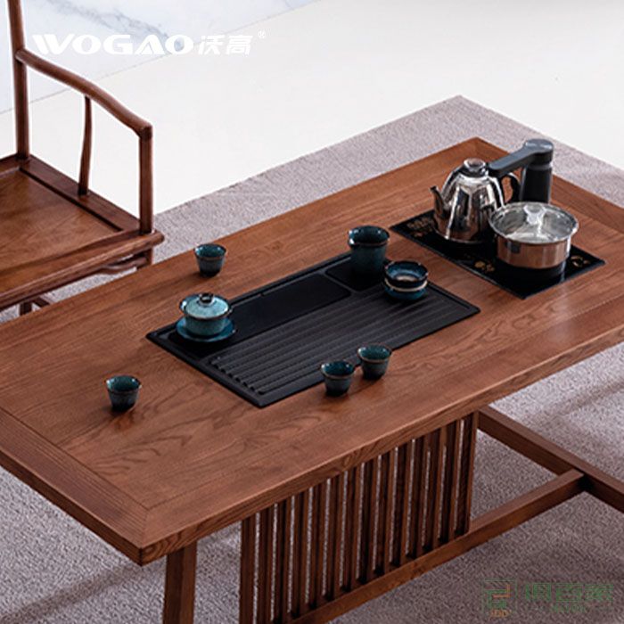沃高家具茶椅系列轻奢简约一体式泡茶茶台茶桌茶椅组合