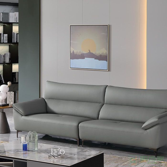 粤之恒家具住宅沙发系列意式极简轻奢头层皮直排沙发