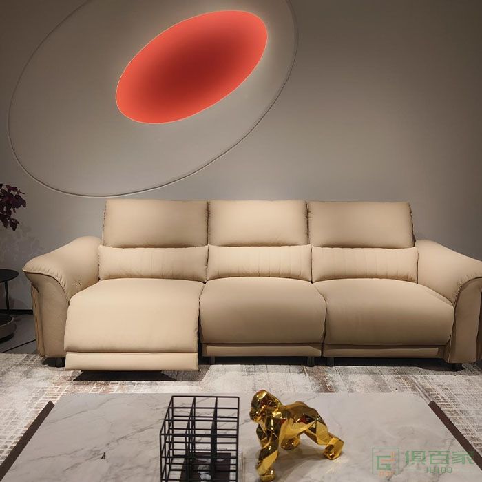 粵之恒家具住宅沙發系列意式極簡輕奢電動功能直排沙發