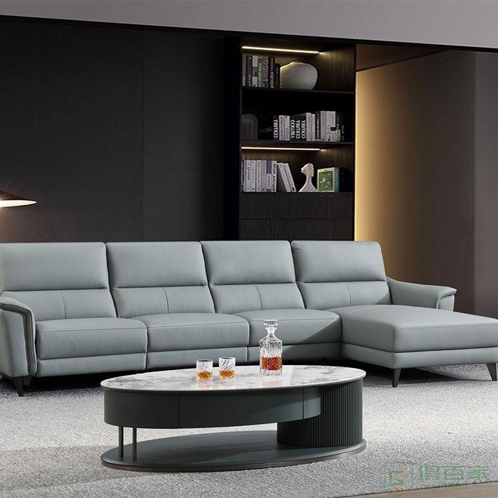 粤之恒家具住宅沙发系列意式极简轻奢电动转角功能沙发