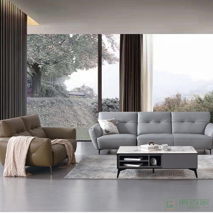 粤之恒家具住宅沙发系列意式极简轻奢直排沙发