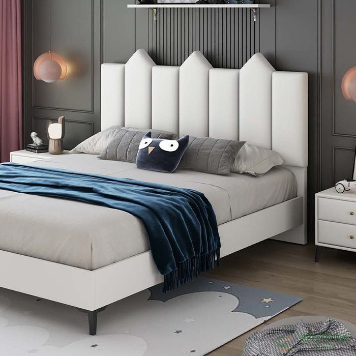 法轩尼（皇琛）家具床系列超细纤维皮革床头柜儿童床