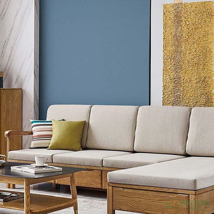 睿裕居住宅沙发系列现代简约冬夏两用带抽转角沙发