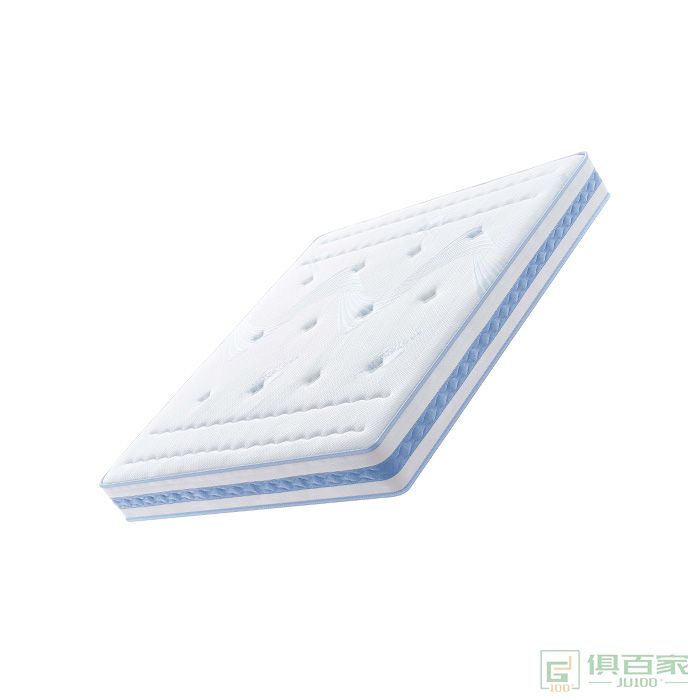 粤之恒家具床垫系列蓝色针织面料环保棕床垫